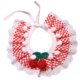 thumbnail image 1 of Collar para gato, suave, personalizado, con lazo de encaje, bonito collar tejido a mano, babero de punto ajustable para mascotas (XS: 20 cm/7,87 pulgadas, rojo), 1 of 4