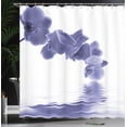 thumbnail image 3 of Ambesonne Floral Shower Curtain, Orchid Composition Garden, 69"Wx75"L, Dark Ceil, 3 of 4