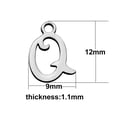 thumbnail image 2 of 26 colgantes con letras en inglés, 26 dijes del alfabeto de acero inoxidable de la A a la Z, accesorio para hacer joyas, collares y pulseras, 2 of 7