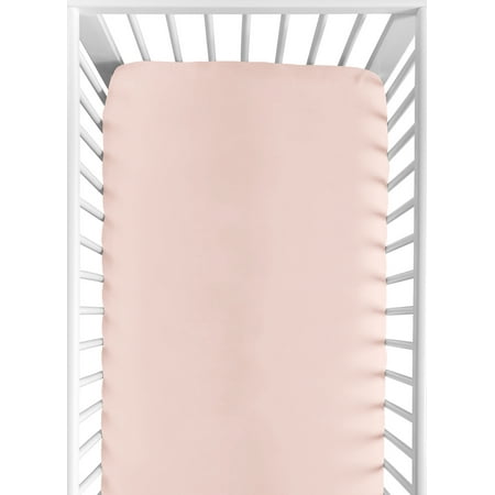 UPC: 0846480078197 | Sweet Jojo Designs Pink Girl Fitted Crib Sheet Baby or Toddler Bed Nursery – Solid Color Light Blush Luxurious Elegant Princess Vintage Boho Shabby Chic Luxury Glam High End for Rose Collection