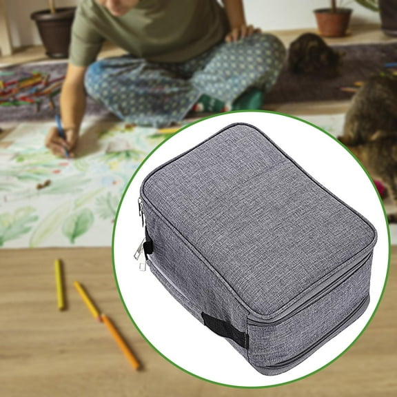 300 Slots Pencil Case Large Colored Pencil Cases 5 Layer Colouring Pencils Organizer Marker Case for Colored Pencils Watercolor Pens Markers Gray