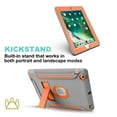 thumbnail image 5 of iPad 2 Case, iPad 3 Case, iPad 4 Case, Dteck Kickstand Heavy Duty Rugged Shockproof High Impact Resistant Hybrid Three Layer Full Body Protective Cover w/ Screen Protector For iPad 2 3 4,Gray/Orange, 5 of 7