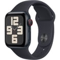 thumbnail image 1 of Apple Watch SE 2nd Generation (GPS + Cellular) 40mm Midnight Aluminum Case with Midnight Sport Band - S/M - Midnight, 1 of 3
