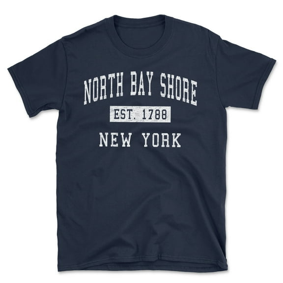 North Bay Shore New York Classic Established Men's Cotton T-Shirt