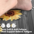 thumbnail image 2 of Anti-Fatigue Kitchen Rug Set of 2 Yellow Sunflower Black Wood Cushioned Kitchen Floor Mat, Standing Mat Waterproof Non-Slip Kitchen Mats and Rugs PVC Ergonomic Comfort Foam Rug for Kitchen, 2 of 6