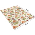 thumbnail image 4 of Orange Mushroom Grass Light Pattern Blanket,Comfortable Soft Lamb Wool Throw Blanket,All Season,Warm Lightweight Blankets for Sofa Bed Couch Living Room Chair,60"x80", 4 of 4