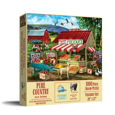 SUNSOUT INC - Pure Country - 1000 pc Jigsaw Puzzle by Artist: Tom Wood - Finished Size 20" x 27" - MPN# 28980