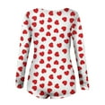 thumbnail image 5 of Brilliant Sleepwear for Women Plus Size Women鈥檚 Valentine's Day Not Positioned Print V-Neck Long Sleeve Sexy Bodysuit Sexy Lingerie Pajamas Romper, 5 of 7