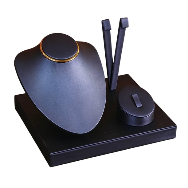 Soporte para maniquí de exhibición de joyería, vitrina para maniquí de pendientes y anillos. Azul
