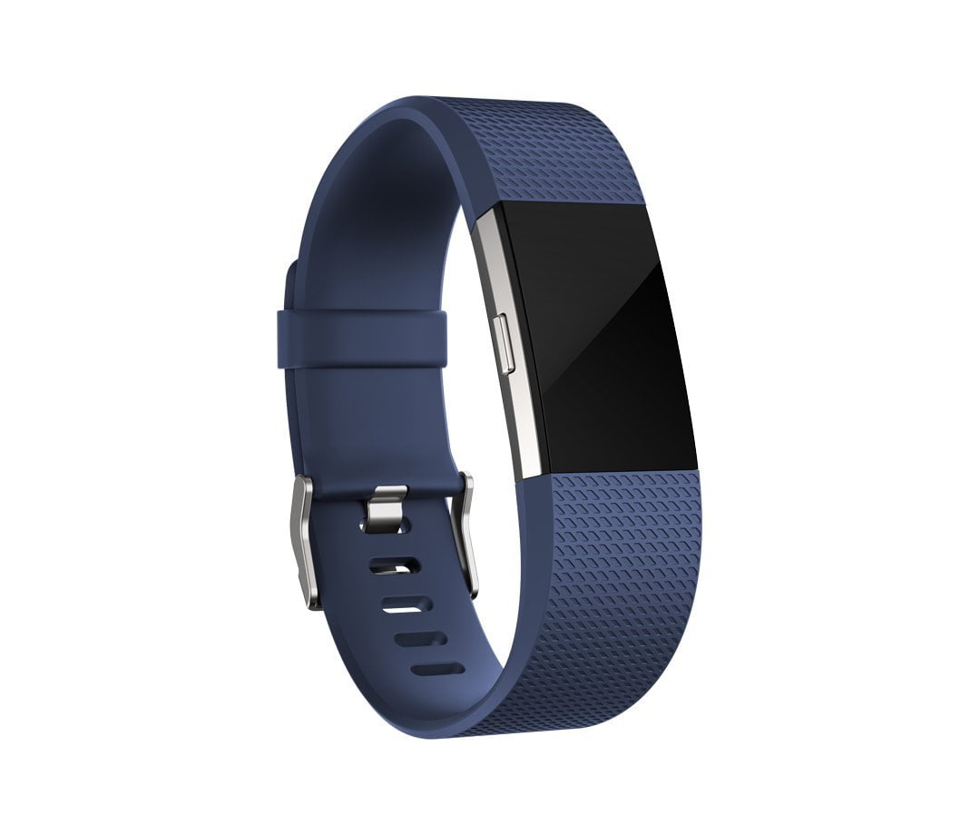 PRE-OWNED Fitbit Charge 2 Heart Rate Sport Activity Tracker Blue Large 