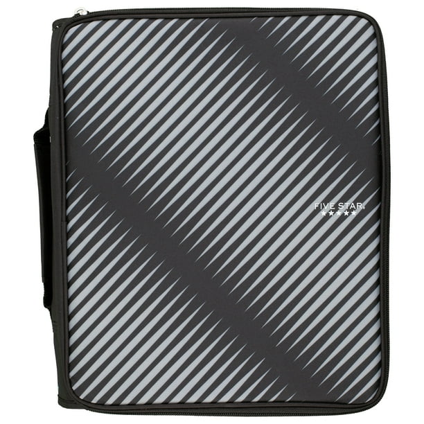 Five Star 2" Zipper Binder Plus Multi Access File, Black (72536