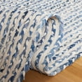 thumbnail image 5 of SAFAVIEH Braided Anabella Bordered Cotton Reversible Area Rug, Blue/Ivory, 5' x 8', 5 of 11