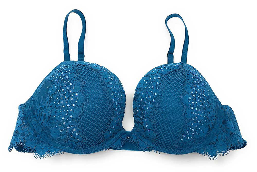 Buy Victoria's Secret Morning Sky Blue Lace Push Up Bra Perfect Shape Bra  from Next Luxembourg