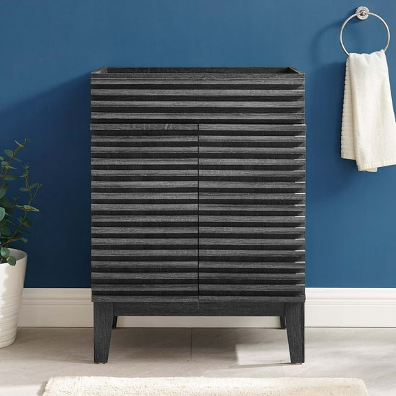 Modway Bathroom Vanity Cabinet, Charcoal