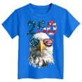 thumbnail image 5 of Toddler Girls America 250th Anniversary T Shirt Patriotic US Eagle Print Comfort Colors Short Sleeve Casual Tops for 1776-2026 US 250 Years Gibobby,9-10 Years,Blue, 5 of 5