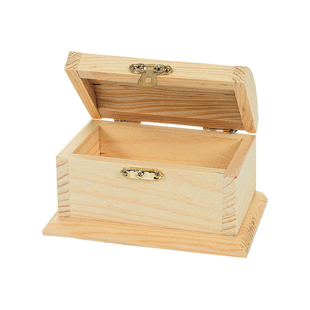 Do It Yourself Wood Treasure Boxes Craft Kits 12 Pieces Walmart