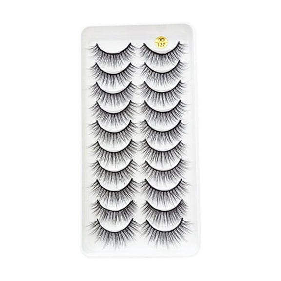 10 Pairs False Eyelashes 3D Fluffy Eyelash Extensions Soft Eyelashes' Wispy T3N↘ U6N6