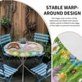 thumbnail image 5 of Easter Fitted Tablecloth with Elastic Edged, Round Table Cloth for Dining Table, Spring Easter Eggs Bunny Colorful Wooden Grain Waterproof Oil Proof Table Cover for Indoor Outdoor 36"-44", 5 of 8