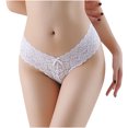 thumbnail image 2 of HUPOM Womens Panties Panties In Clothing Thong Leisure Tie Seamless Waistband White M, 2 of 9