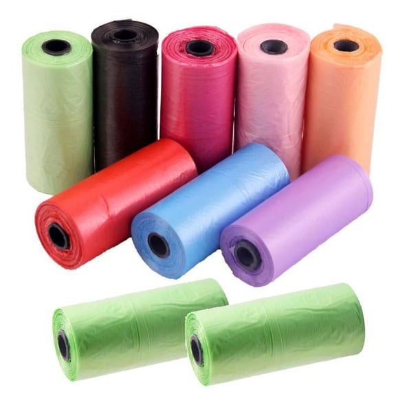 10 Rolls/Pack 200pcs Portable Baby Diaper Waste Bag Baby Strollers Disposable Garbage Bags Pet Dog Outdoor Waste Poop Pick Up Bags