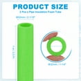 thumbnail image 2 of Uxcell Pipe Insulation Foam Tube, Pool Noodles Foam Tubing Cover for Swimming Pool Handle Heat Preservation Protective Sleeve Green 1-1/4" (32mm) ID x 3.3FT x 2-1/16" OD, 2 of 7