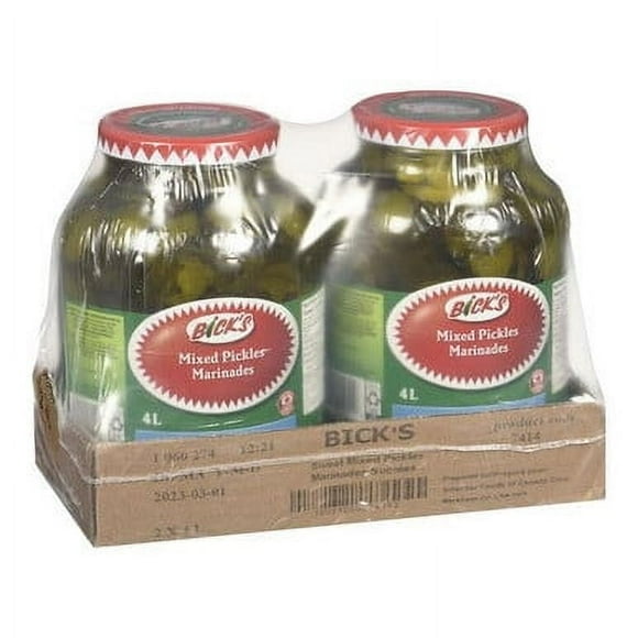 Bicks Cornichons Mélangés en Vrac - 4 L/1.06 Gallons (2/caisse)