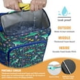 thumbnail image 2 of Dolphin & Shark Cooler Backpack - Cute Cartoon Insulated Lunch Backpack, 20L Leakproof Soft Cooler with Multiple Pockets for Camping, Travel & Outdoor, 2 of 5