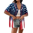 thumbnail image 2 of Evdexr 250 Anniversary Usa Jerseys for Woman Short Sleeve Red Blue and White Independence Day Jersey Shirts 1776 2026 Loose Forth Of July Baseball Shirts M, 2 of 7