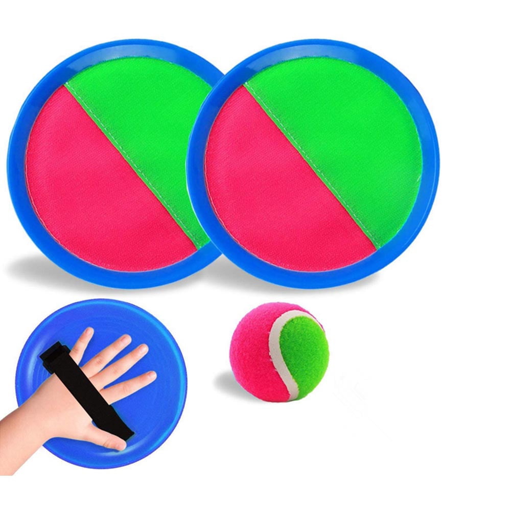 MarsmaxA Sticky Cake Rackets + Balls,Toss and Catch Toy Balls,Set of 2  Paddle Balls with Velcro Mitts and Tennis Balls,Blue - Walmart.com