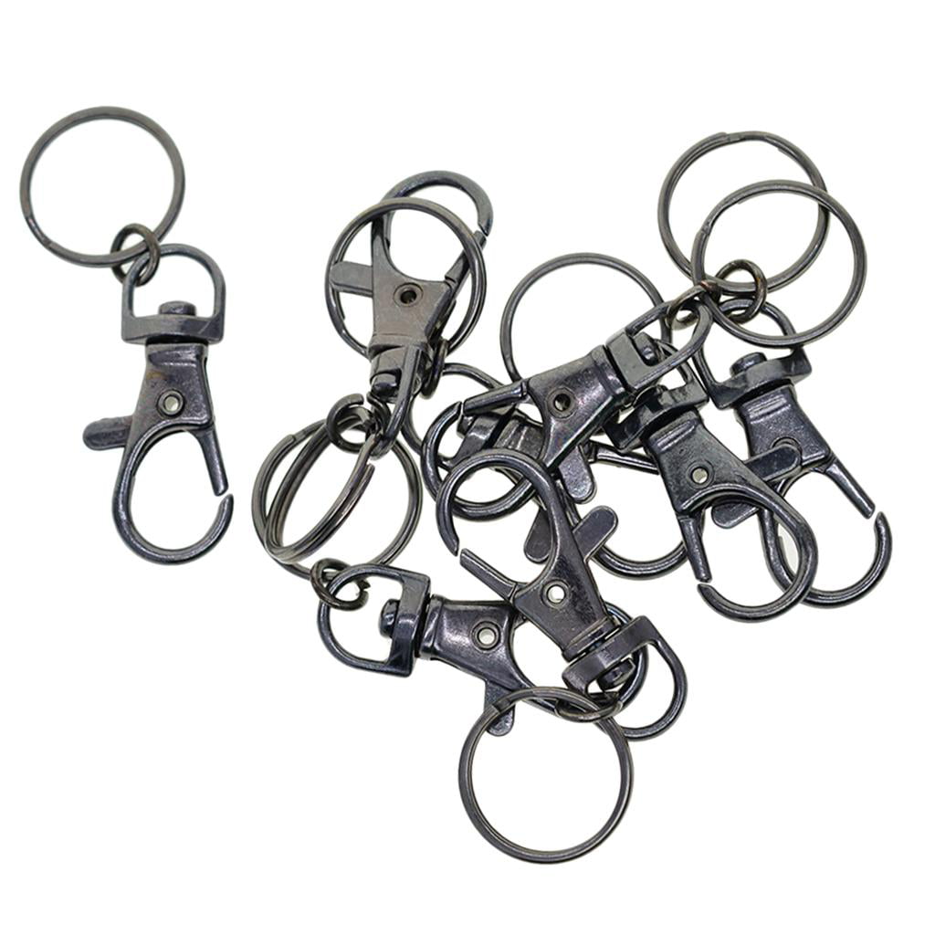 10 Swivel Snap Hook Clips for Key Fob Hardware Chains 