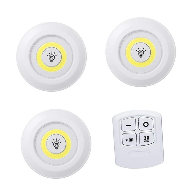 Moderna luz debajo del gabinete LED COB luz nocturna control remoto lámpara 3 blanco claro blanco Yuyangstore Bajo la luz del gabinete