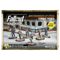 Fallout Wasteland Warfare: Brotherhood of Steel - Combat Patrol - 6 Miniature, Unpainted, 32mm High-Quality Figure, RPG