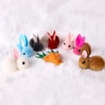 thumbnail image 5 of 1 pinza para el pelo con forma de zanahoria y conejito de peluche, accesorio para el pelo para niños, color rosa, 5 of 5