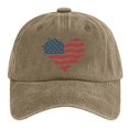 thumbnail image 3 of XIAOCHA Mens Printed Washed Baseball Cap Adjustable Hat Band Party Dad Hat,Khaki, 3 of 3