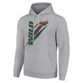 thumbnail image 2 of Men's Starter  Heather Gray Minnesota Wild Color Scratch Fleece Pullover Hoodie, 2 of 3