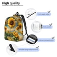 thumbnail image 3 of Yiaed Artistic Oil Painting Sunflower Print Print Laptop Backpack Travel Canvas Backpack Vintage Aesthetic Backpack for School Knapsack Backpack Backpack for School-Medium, 3 of 5