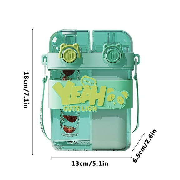 760ml Leakproof Double-Wall Sports Water Bottle, BPA-Free Straw Tumbler for Hiking Camping & Youth Outdoor Hydration