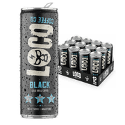 Loco Coffee Black Cold Brew 11 Ounce Can, 12 Count | Zero Sugar, 190mg Caffeine | Gluten Free and Dairy Free | Low Calorie Iced Coffee