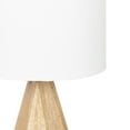 thumbnail image 6 of Kate and Laurel Marcedes Modern Mango Wood Bedside Table Lamp, 8 x 8 x 20, Natural Wood, Faceted Decorative Tabletop Desk Lamp with Linen Shade for Living Room Decor, 6 of 10