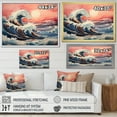 thumbnail image 4 of Designart "Masterpiece Pink Great Wave of Kanagawa I" Nautical & Beach Floater Framed Wall Decor, 4 of 7