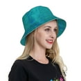 thumbnail image 4 of Balery Blue Green Glitter Sun Hats for Men Women Bucket Hat UPF 50+ Buckey Hat Boonie Hat Foldable UV Protection Hiking Beach Fishing Summer, 4 of 9