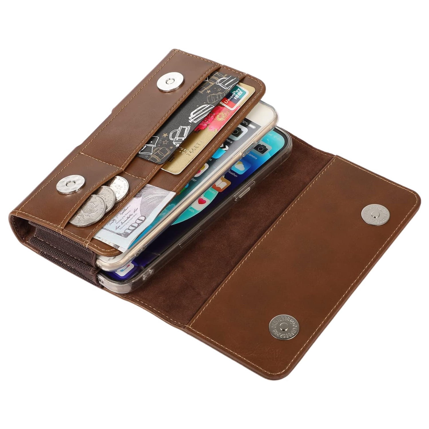 Brown Horizontal Pouch Case - Large
