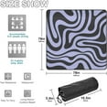 thumbnail image 3 of Coolnut Purple Wave Large Picnic & Outdoor Beach Blanket, Waterproof Foldable Sandproof 3-Layer Picnic Mat for Camping,Hiking,Travel,Park,Concerts,78"x78", 3 of 6