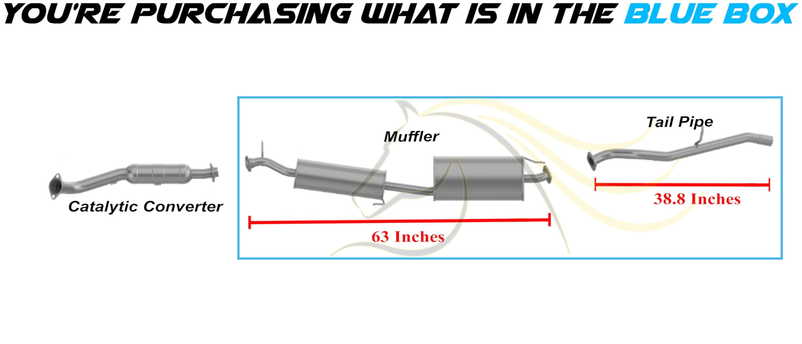 Northeastern Exhaust Muffler & Tail Pipe System Fits 2003-2011 Honda Element 2.4L - Direct Fit | Stainless Steel Exhaust System Kit | Includes Gaskets, Clamp, Hangers & Bolt Kit