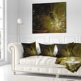 thumbnail image 2 of Designart Light Golden Symmetrical Fractal Flower - Floral Throw Pillow - 18x18, 2 of 4