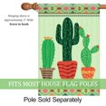 thumbnail image 2 of Green Columnar Cactus Summer House Flag Outdoor Yard Flag 28" x 40", 2 of 6