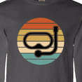 thumbnail image 4 of Inktastic Scuba Diver Retro Sunset Diving Gift Long Sleeve T-Shirt, 4 of 5