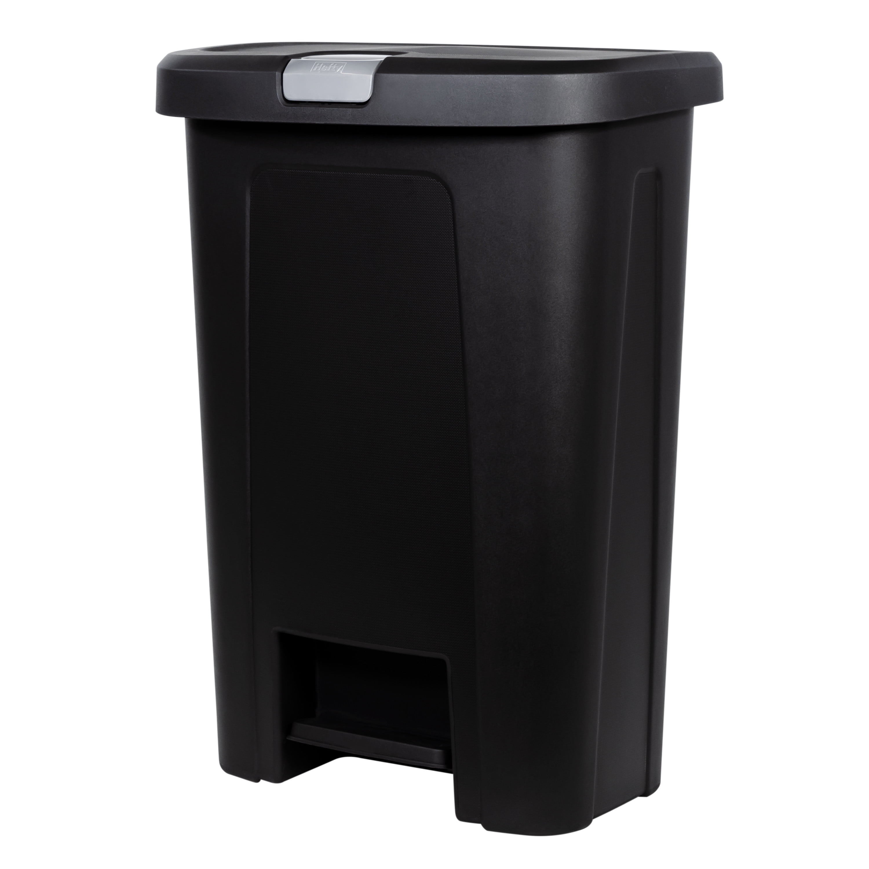 Kitchen Waste Recycling Bin 45L Touch Bin Trash Plastic Rounded Disposal Grey 