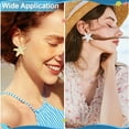 thumbnail image 5 of 2 Pairs Starfish Earrings Studs for Women 1.9" Beach Earring Sea Star Stud Boho Starfish Studs Summer Statement Earrings for Women Summer Ocean Beachy Jewelry Gold/Platinum Mixed Color, 5 of 5