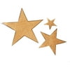 18'' Glitter Star Cutouts, Gold